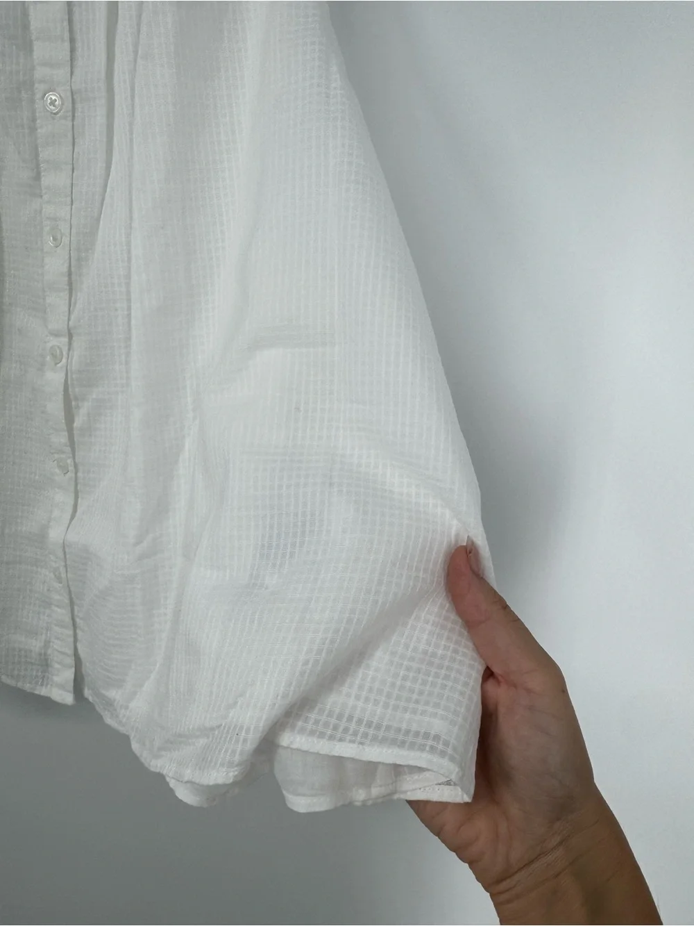 NWT J. Crew High Neck Button-up Tank Top Textured Cotton Voile White Size L